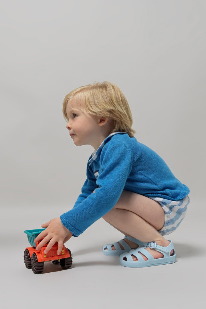 Marena "Monaco" Matte Blue Jelly Sandals - Millie and John