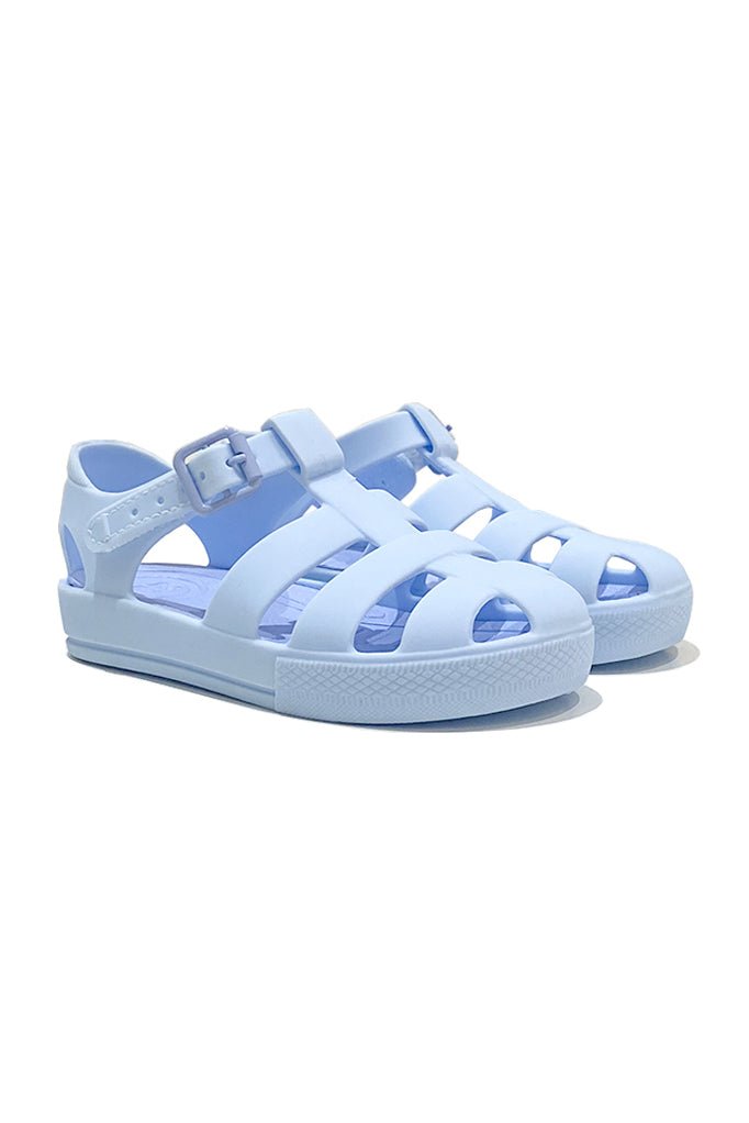 Marena "Monaco" Matte Blue Jelly Sandals - Millie and John