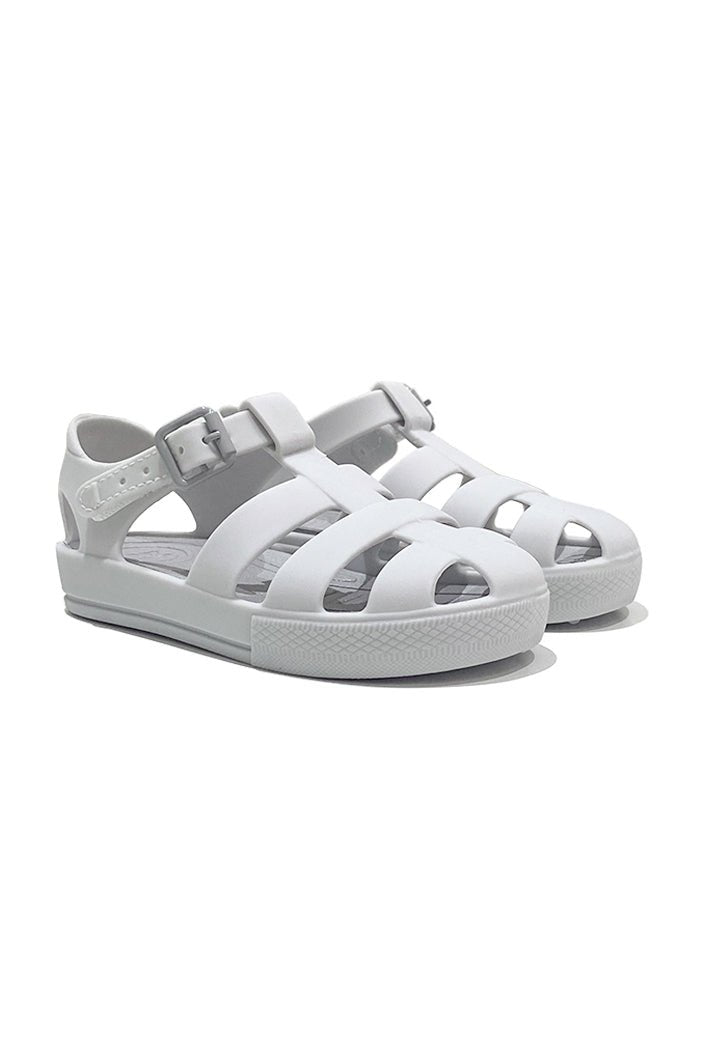 Marena "Monaco" Matte Grey Jelly Sandals - Millie and John
