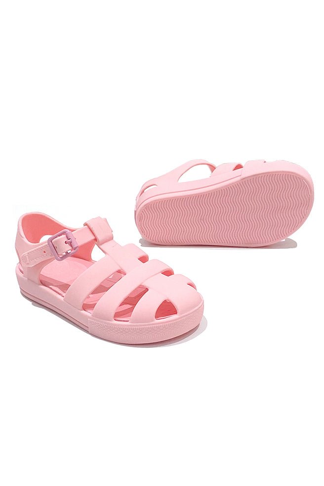 Marena "Monaco" Matte Pink Jelly Sandals - Millie and John