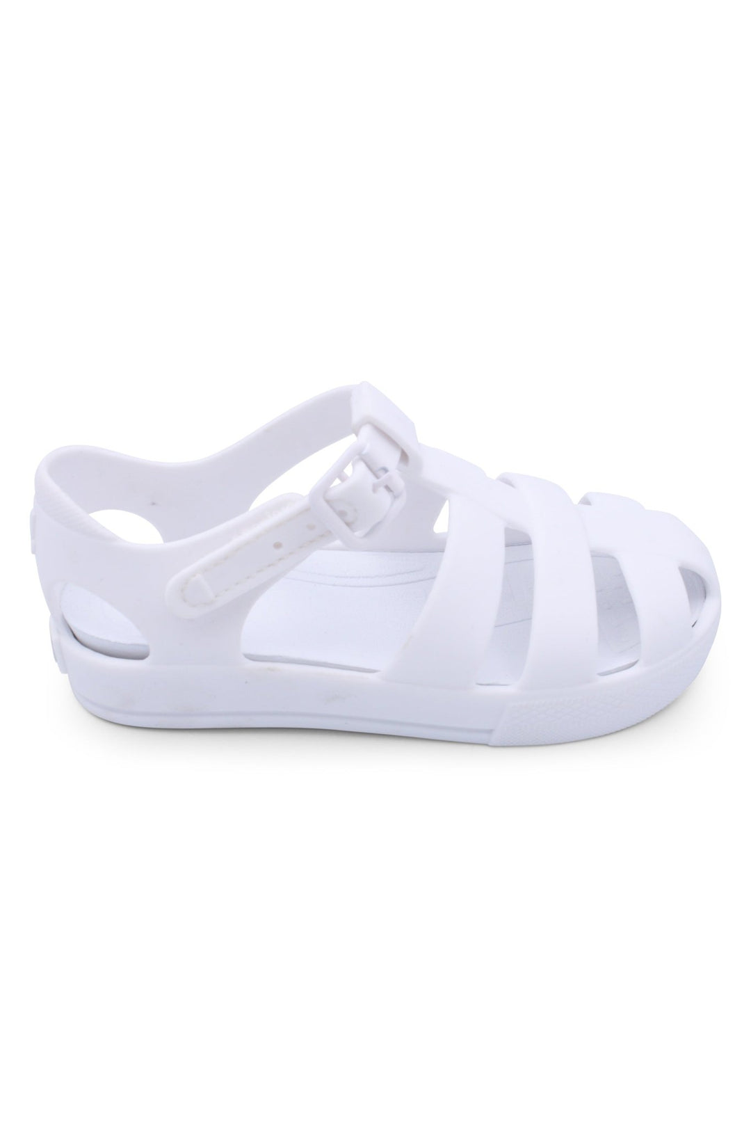Marena "Monaco" Matte White Jelly Sandals - Millie and John