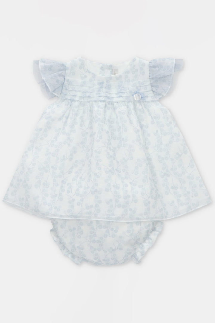 Martín Aranda "Alessandra" Pale Blue Floral Tulle Dress & Bloomers - Millie and John