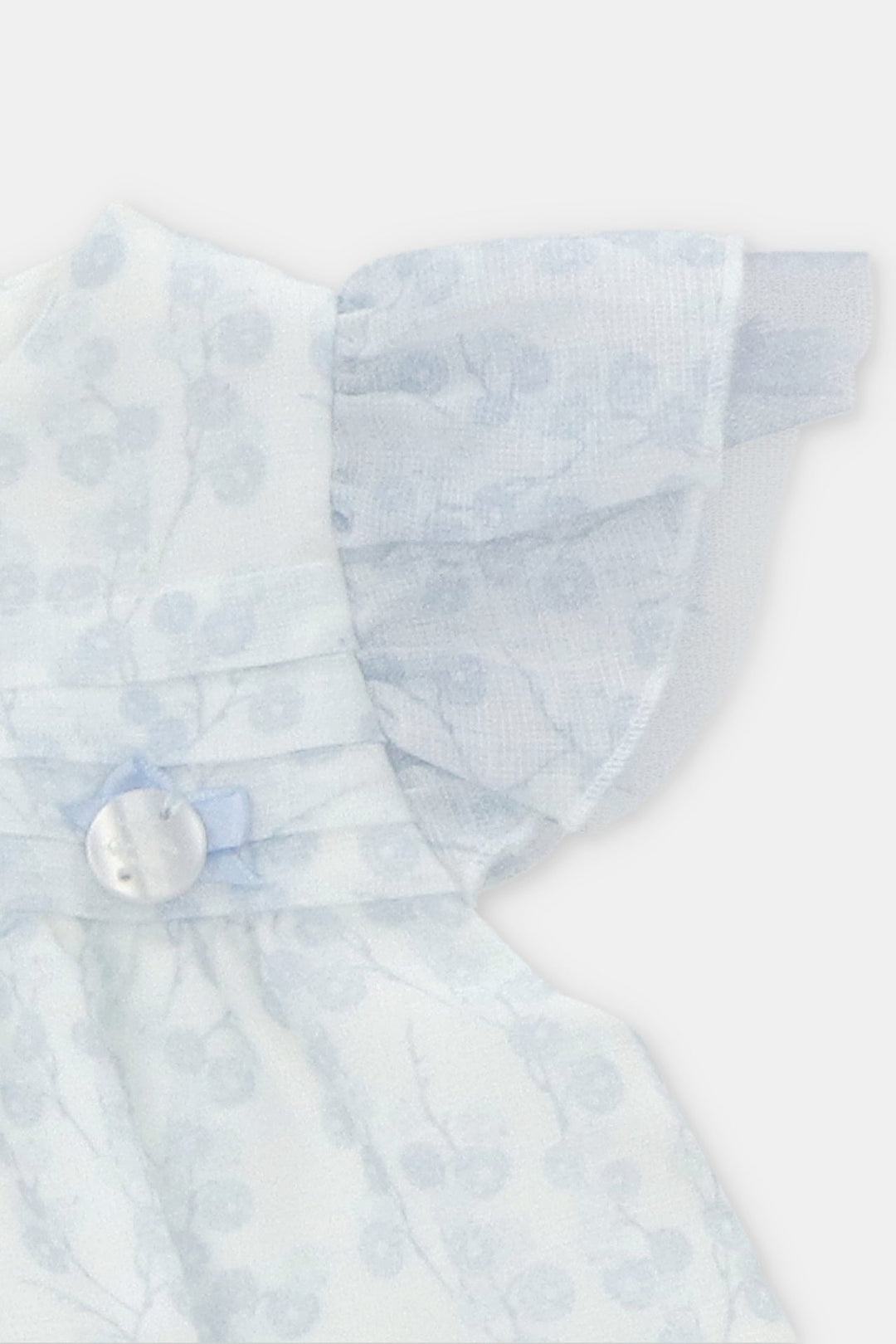 Martín Aranda "Alessandra" Pale Blue Floral Tulle Dress & Bloomers - Millie and John