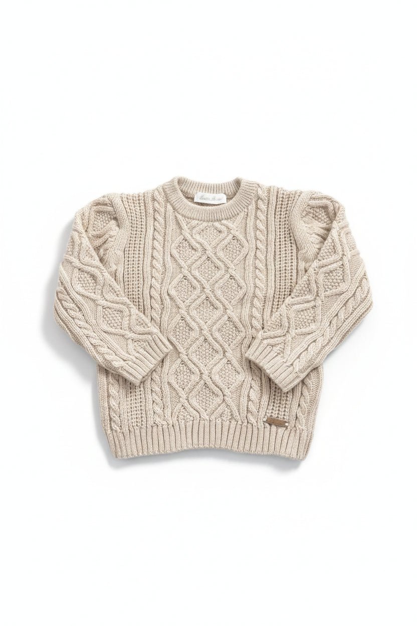 Martín Aranda "Alonzo" Beige Cable Knit Jumper - Millie and John
