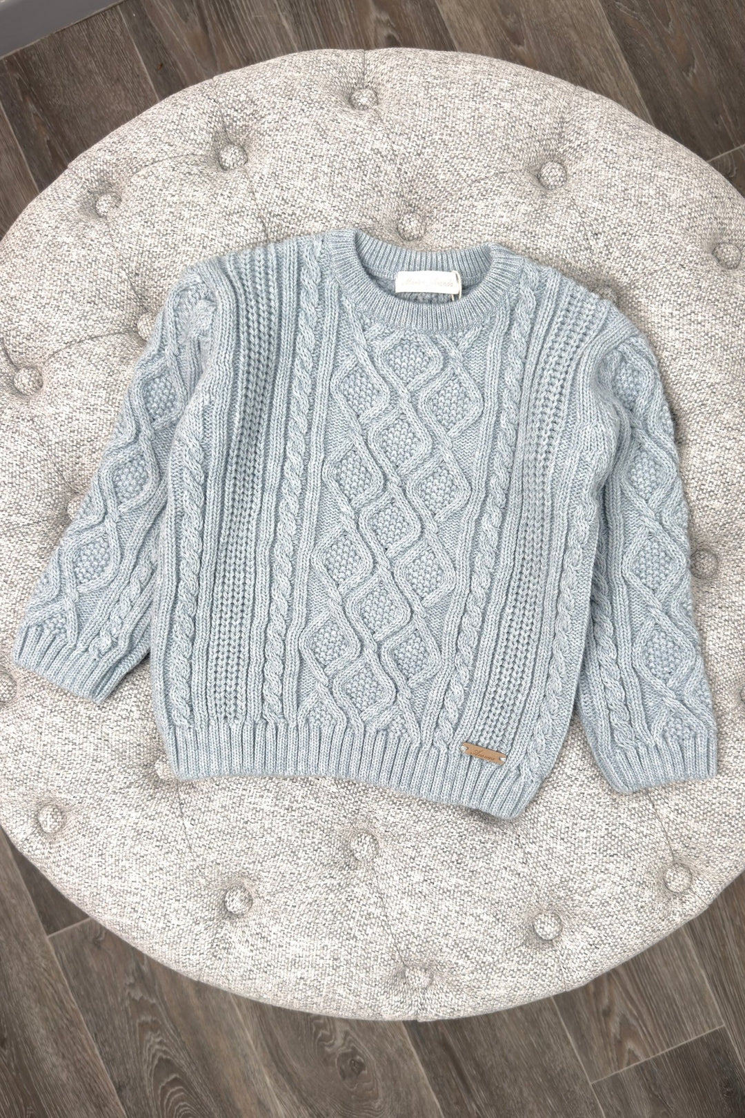 Martín Aranda "Alonzo" Powder Blue Cable Knit Jumper - Millie and John