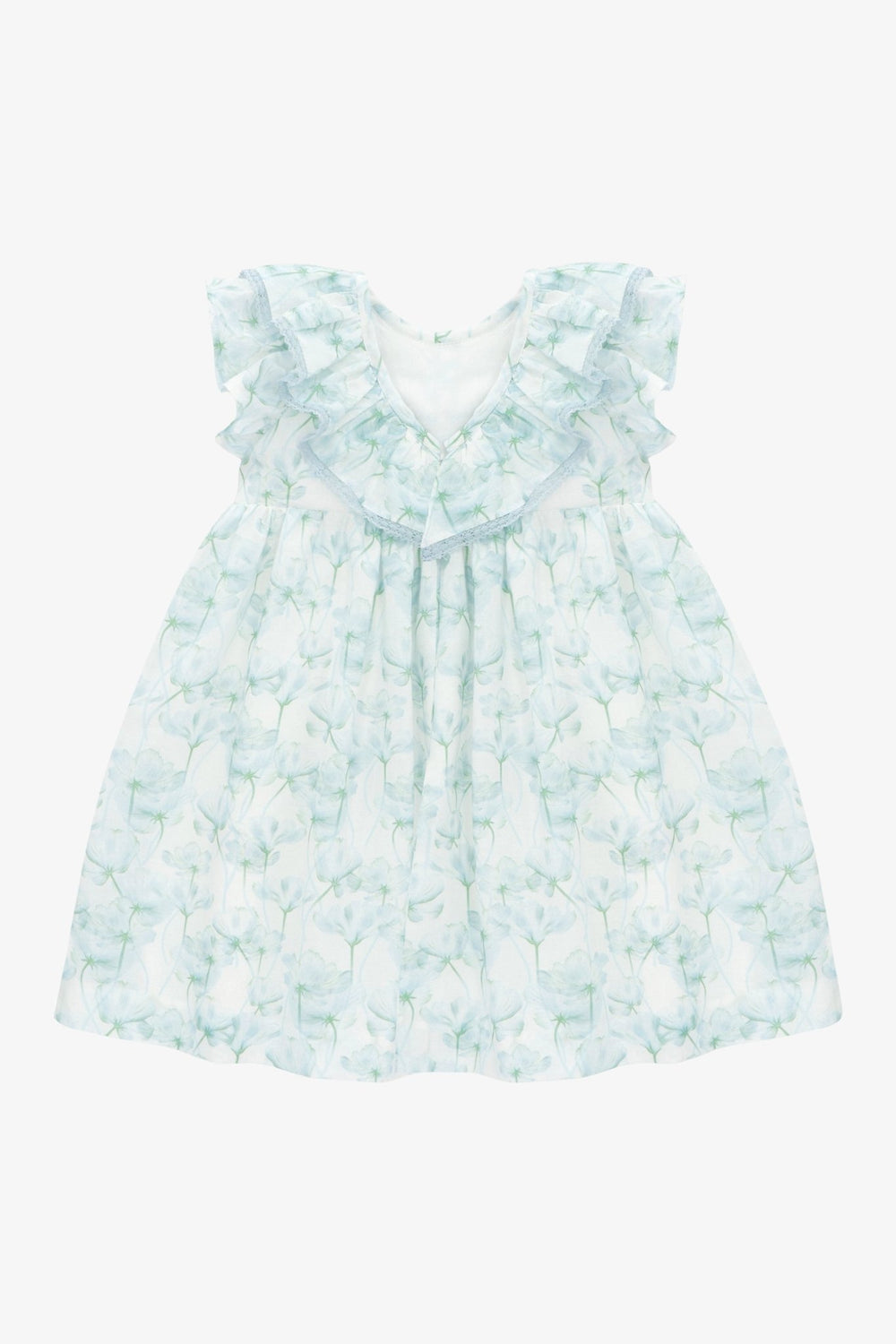 Martín Aranda "Arabella" Blue Watercolour Floral Dress - Millie and John