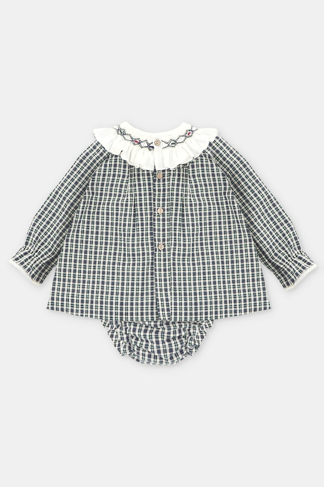 Martín Aranda "Arabella" Navy Tartan Dress & Bloomers - Millie and John