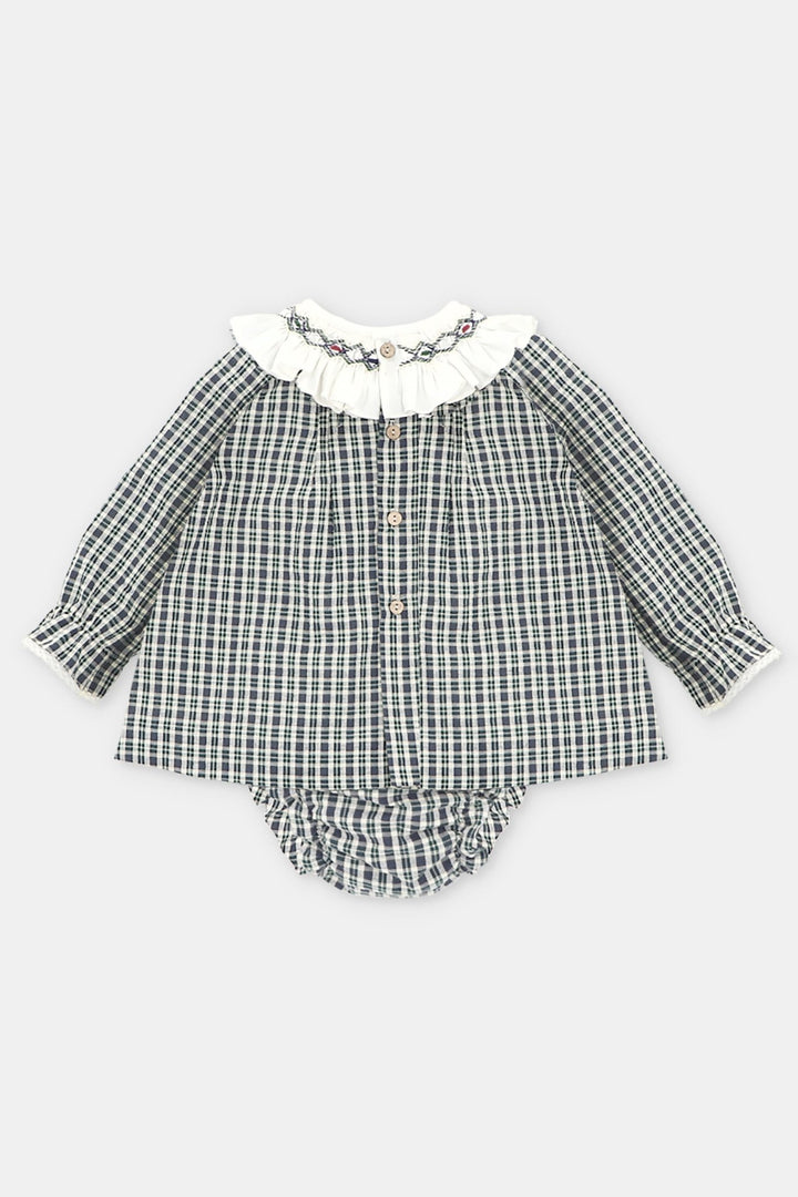 Martín Aranda "Arabella" Navy Tartan Dress & Bloomers - Millie and John