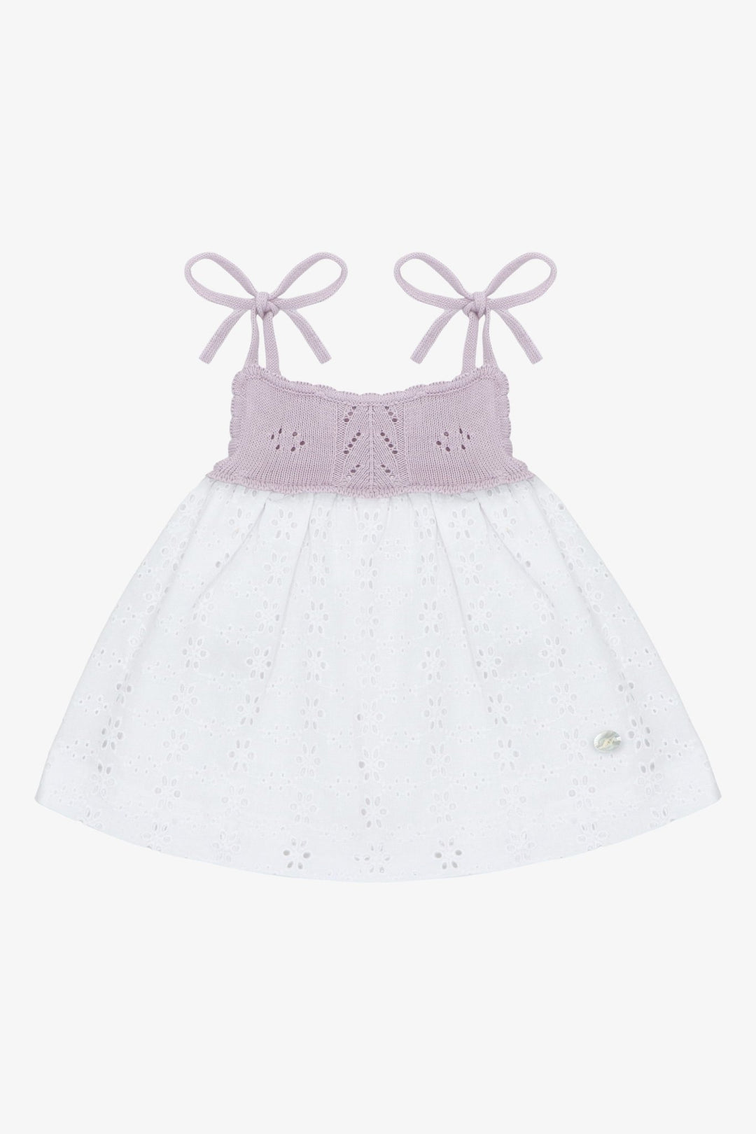 Martín Aranda "Ayla" Lilac Half - Knit Broderie Anglaise Dress - Millie and John