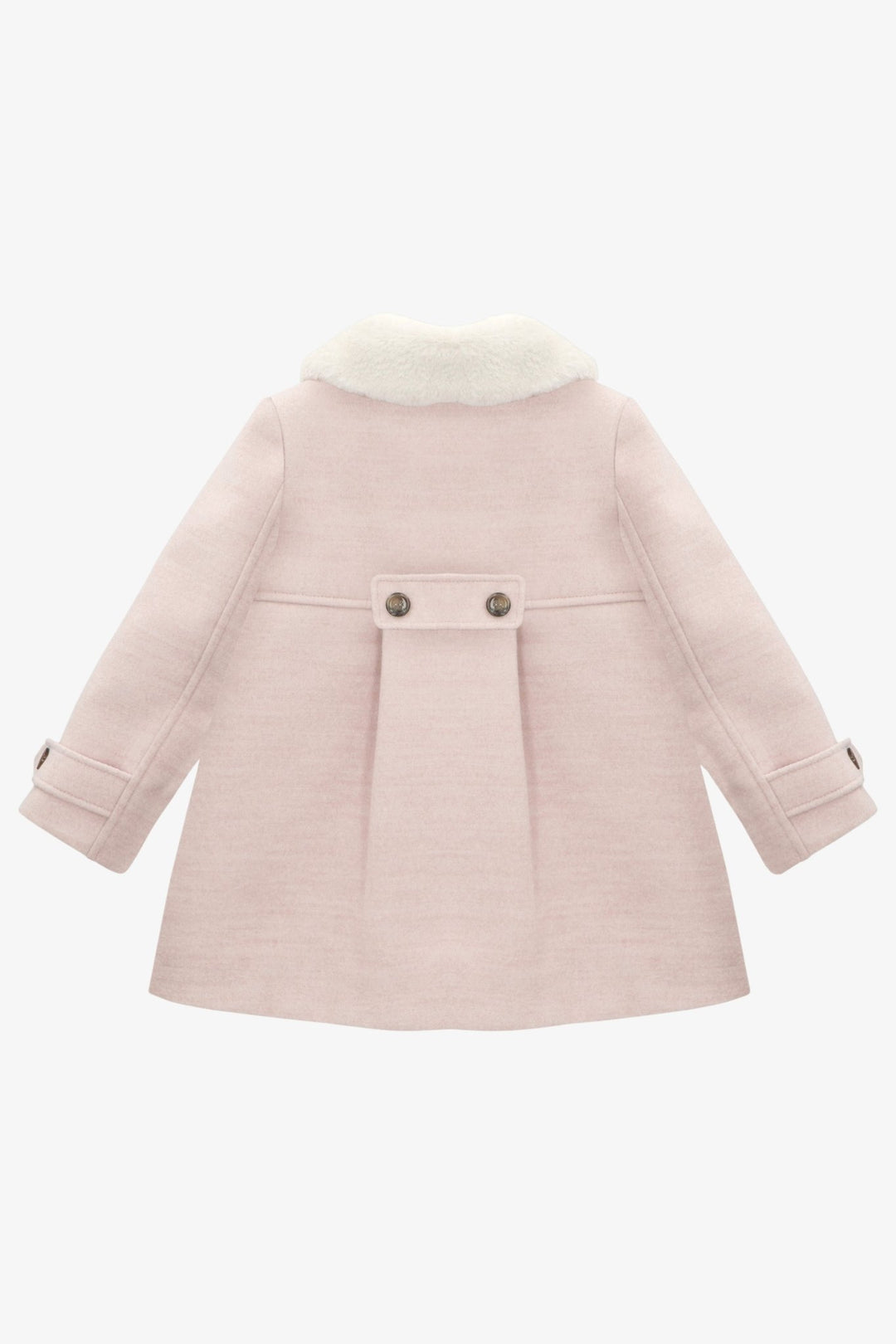 Martín Aranda Ballet Pink Faux Fur Collar Felt Coat - Millie and John