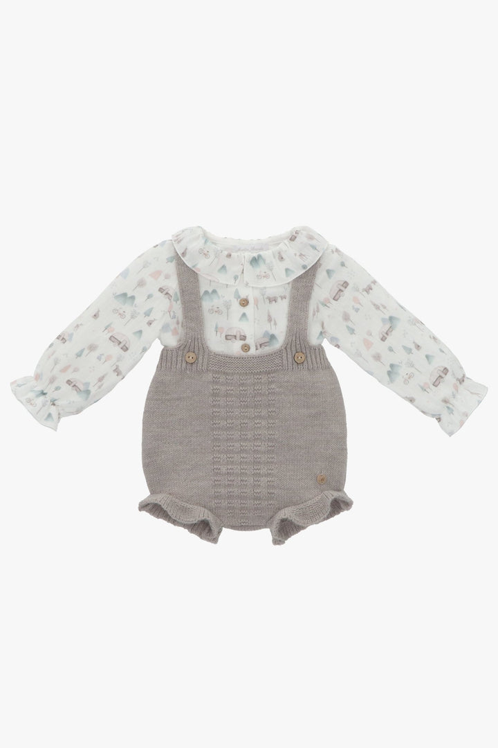 Martín Aranda "Bleu" Winter Print Shirt & Stone Knit Jam Pants - Millie and John