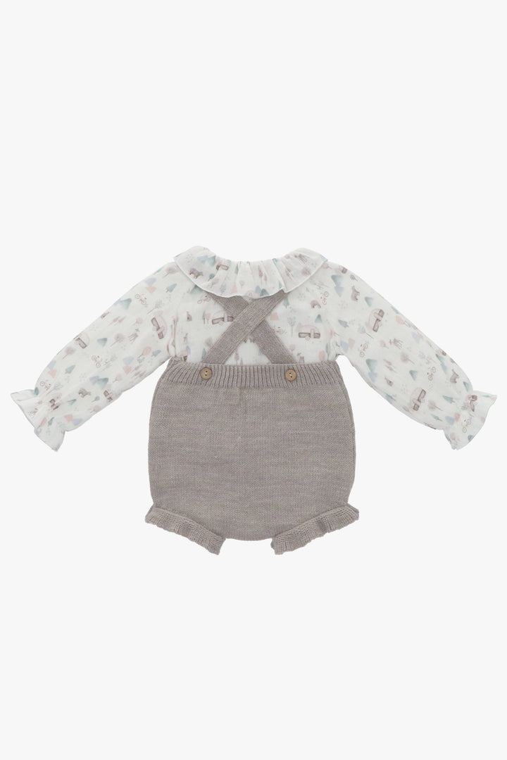 Martín Aranda "Bleu" Winter Print Shirt & Stone Knit Jam Pants - Millie and John