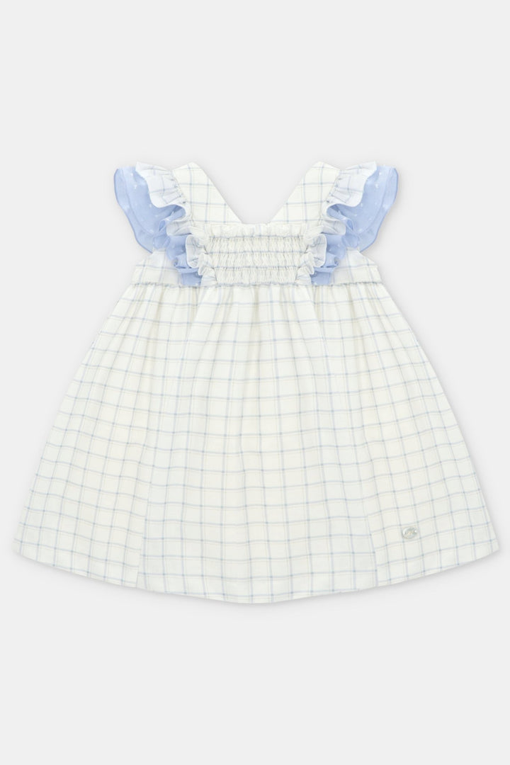 Martín Aranda "Cecily" Sky Blue Checked Dress - Millie and John