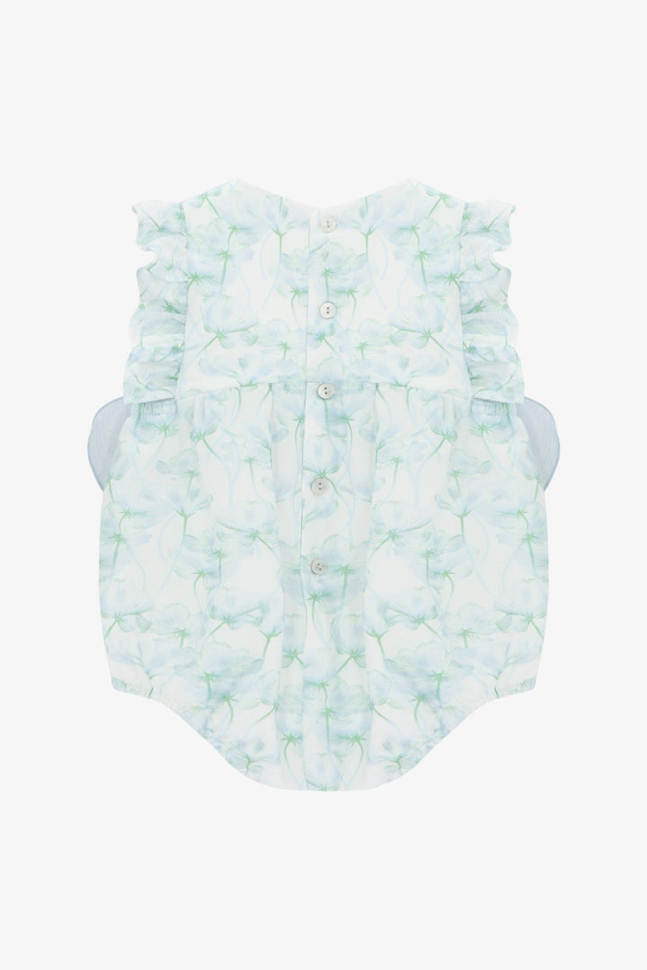 Martín Aranda "Celeste" Blue Watercolour Floral Shortie - Millie and John