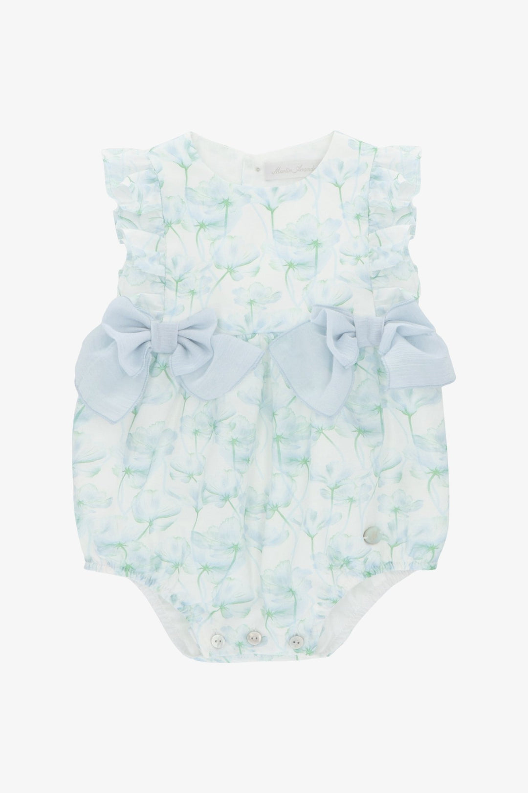Martín Aranda "Celeste" Blue Watercolour Floral Shortie - Millie and John