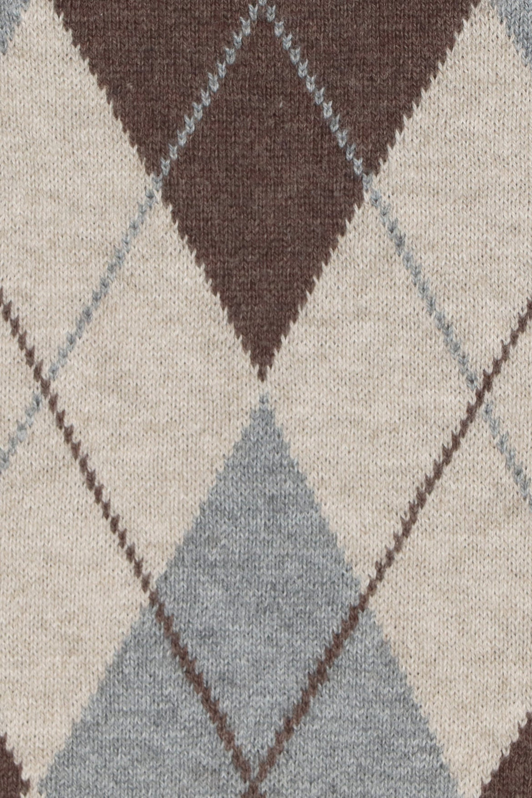 Martín Aranda “Chester” Toasted Brown Argyle Knit Jumper - Millie and John