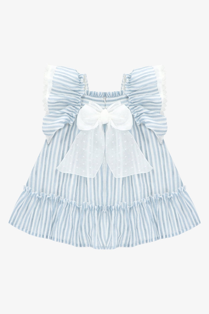 Martín Aranda "Dahlia" Dusky Blue Striped Dress - Millie and John