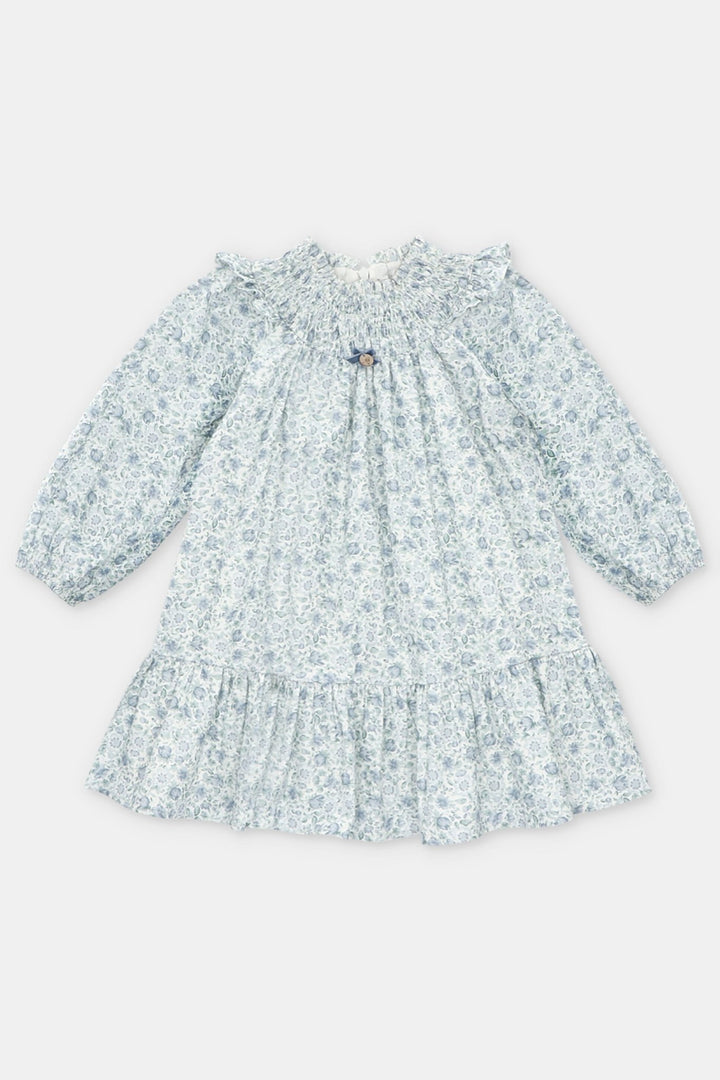 Martín Aranda "Esme" Powder Blue Floral Dress - Millie and John