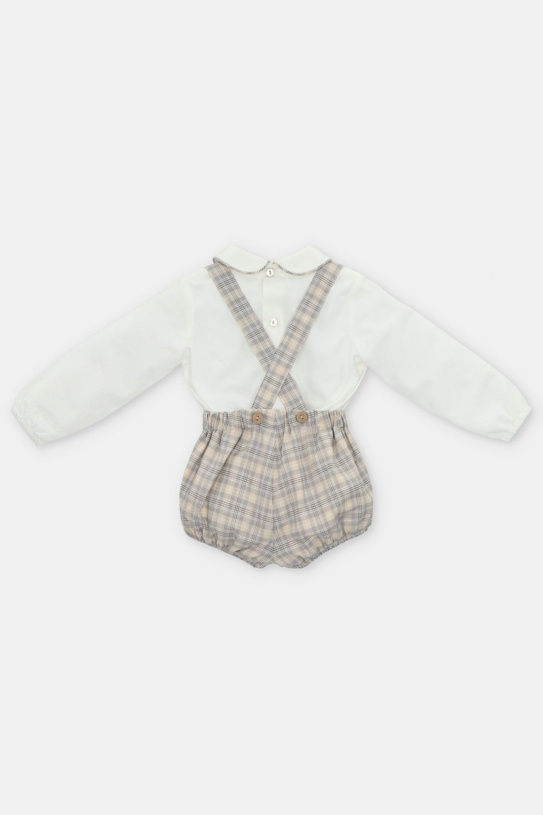 Martín Aranda "Ethan" Stone Tartan Shirt & Jam Pants with Braces - Millie and John