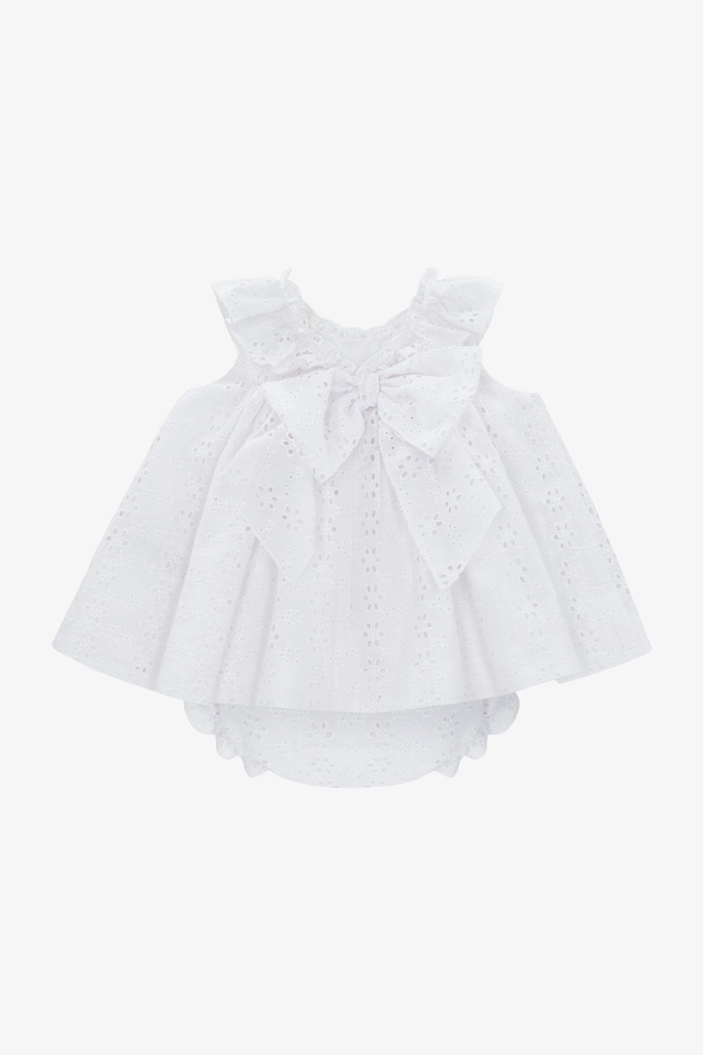 Martín Aranda "Flora" White Broderie Anglaise Dress & Bloomers - Millie and John