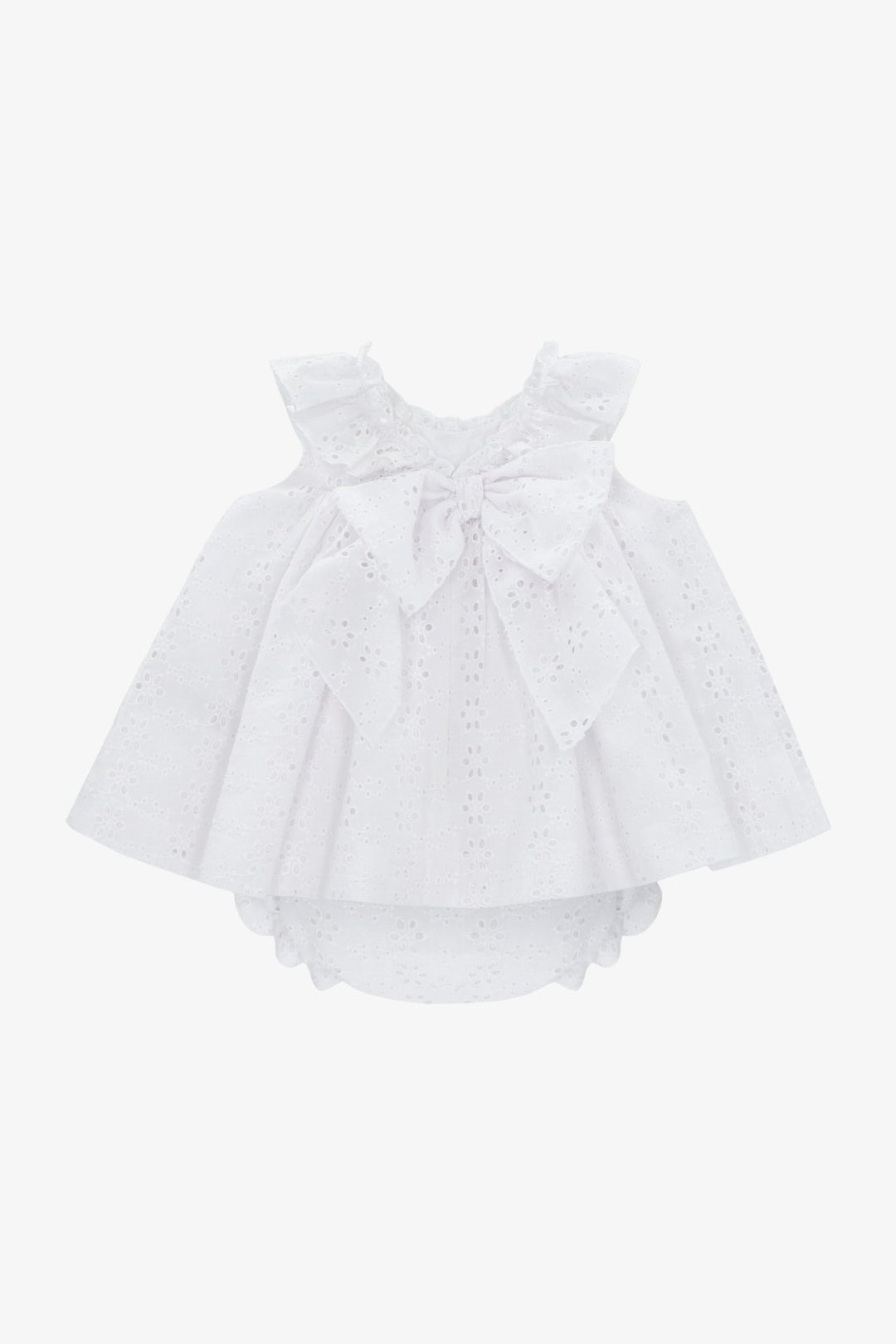 Martín Aranda "Flora" White Broderie Anglaise Dress & Bloomers - Millie and John