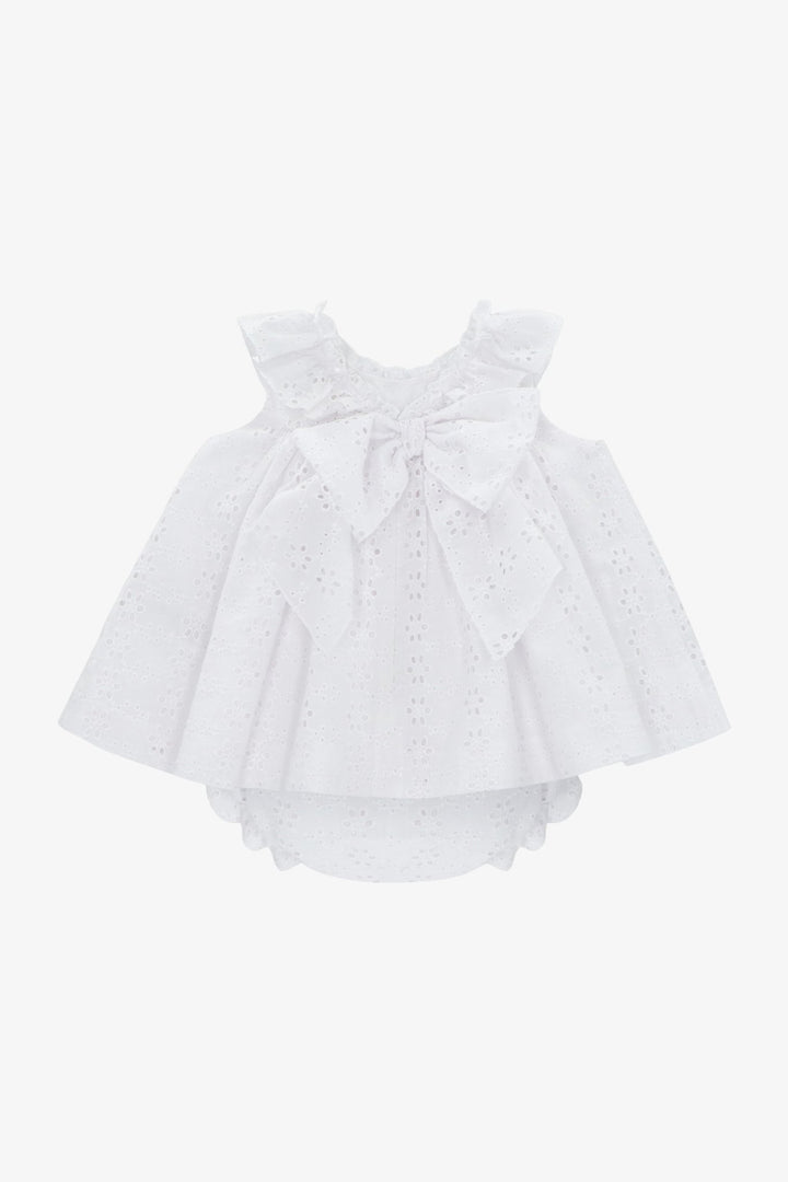 Martín Aranda "Flora" White Broderie Anglaise Dress & Bloomers - Millie and John