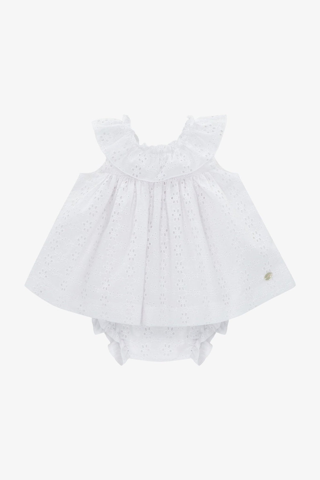 Martín Aranda "Flora" White Broderie Anglaise Dress & Bloomers - Millie and John
