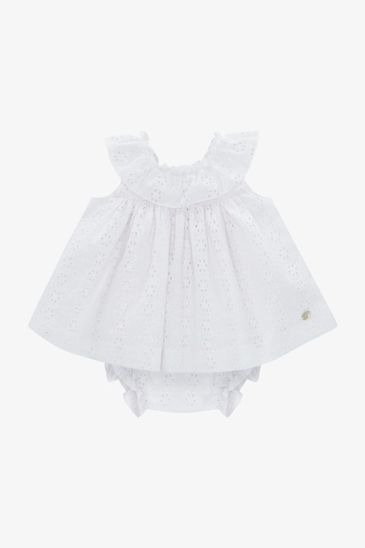 Martín Aranda "Flora" White Broderie Anglaise Dress & Bloomers - Millie and John