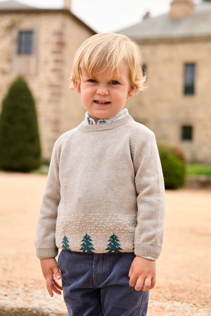 Martín Aranda “Forrest” Toasted Brown Woodland Knitted Jumper - Millie and John