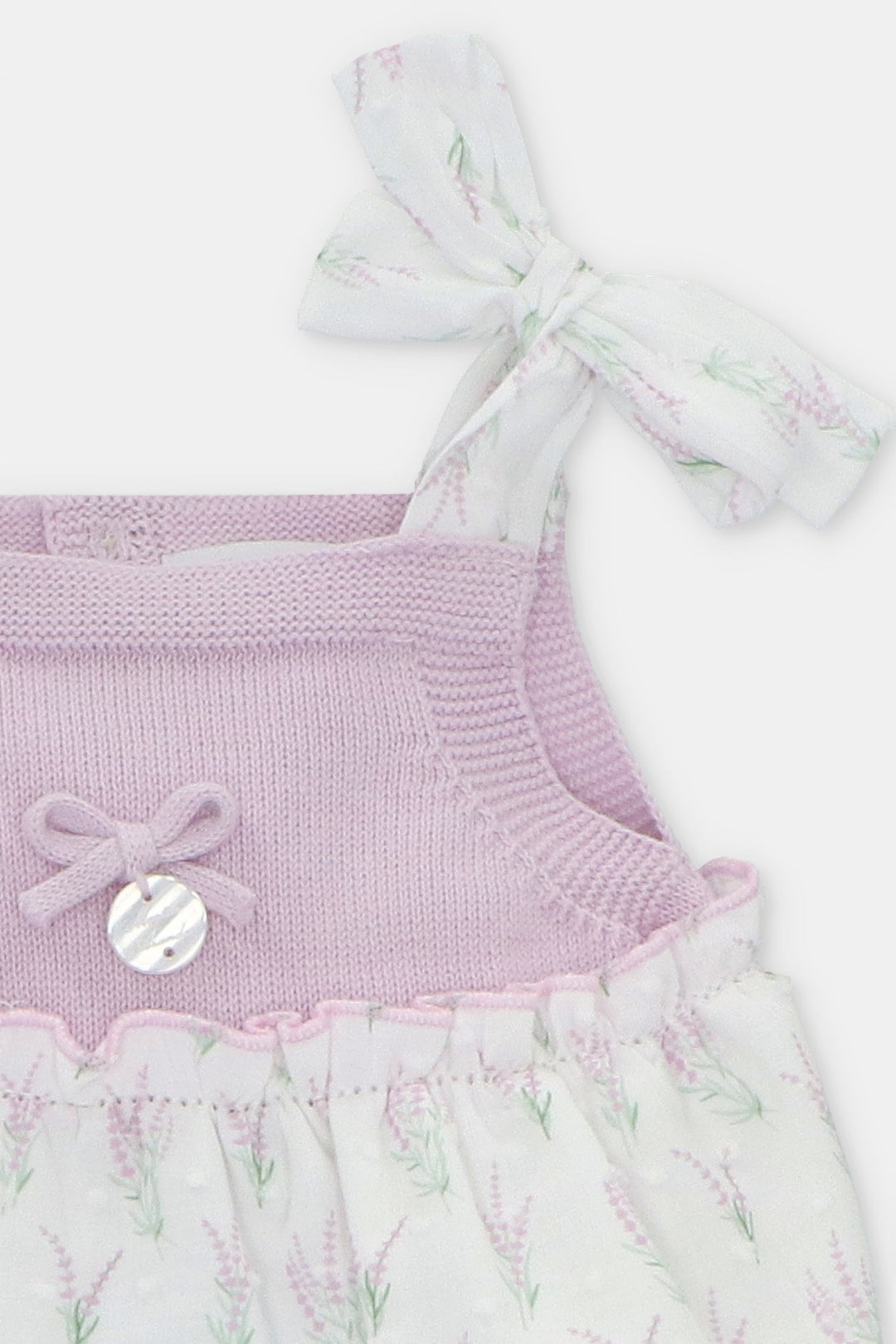 Martín Aranda "Francesca" Lavender Floral Knit Shortie - Millie and John