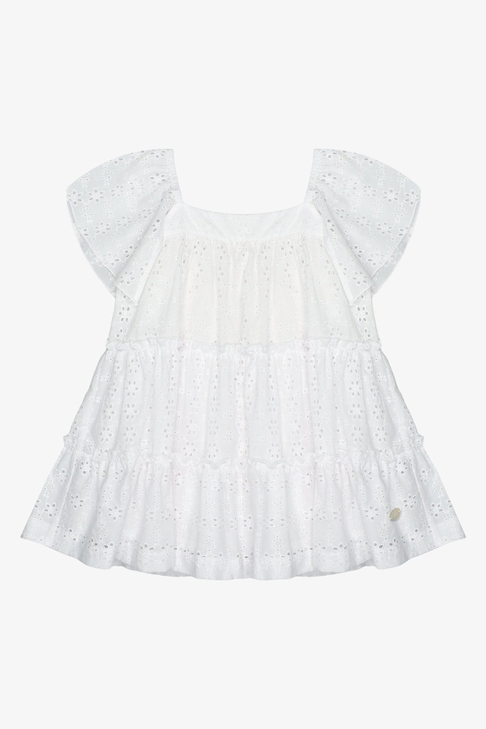Martín Aranda "Freya" White Broderie Anglaise Dress - Millie and John