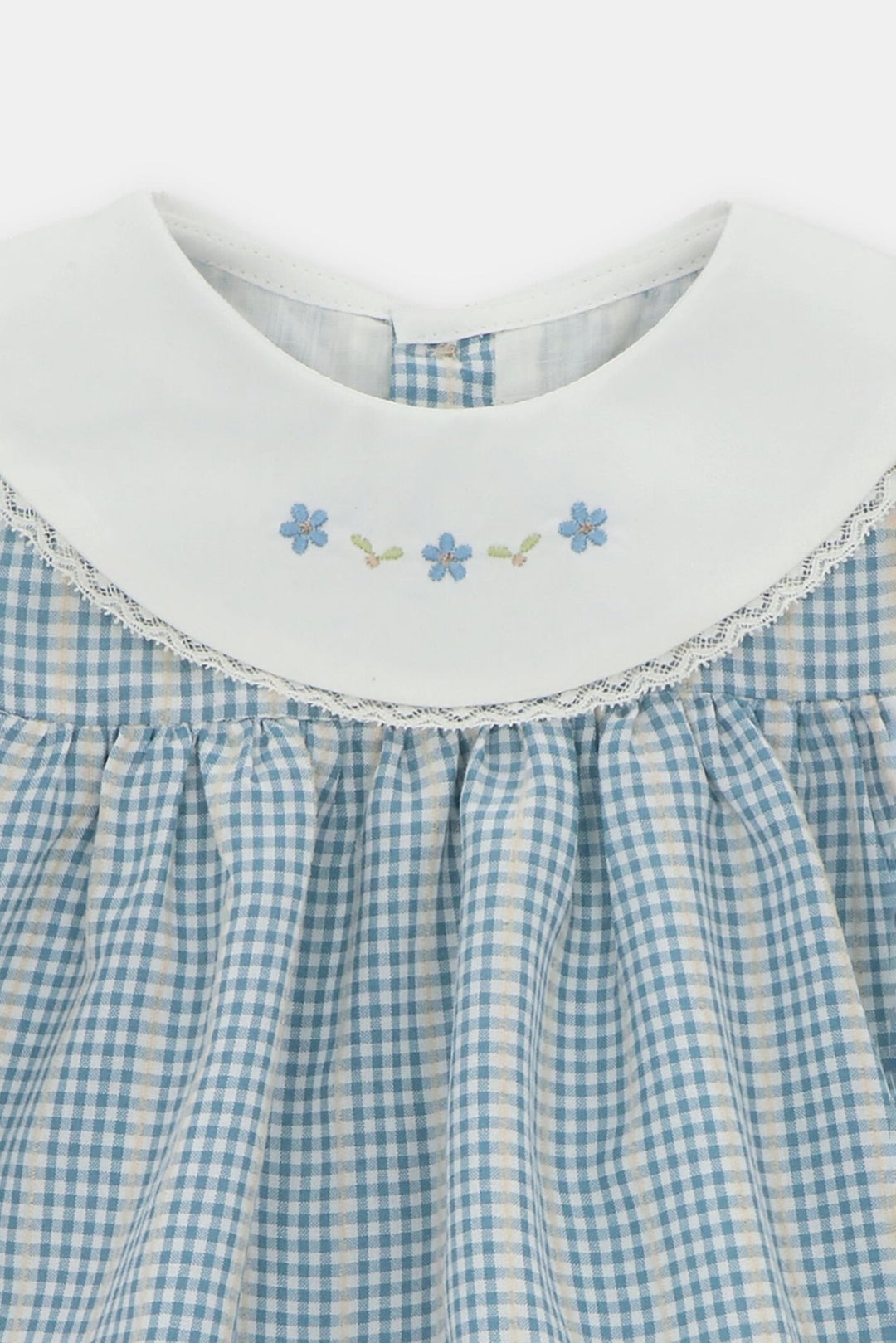 Martín Aranda "Hallie" Blue Check Dress & Bloomers - Millie and John