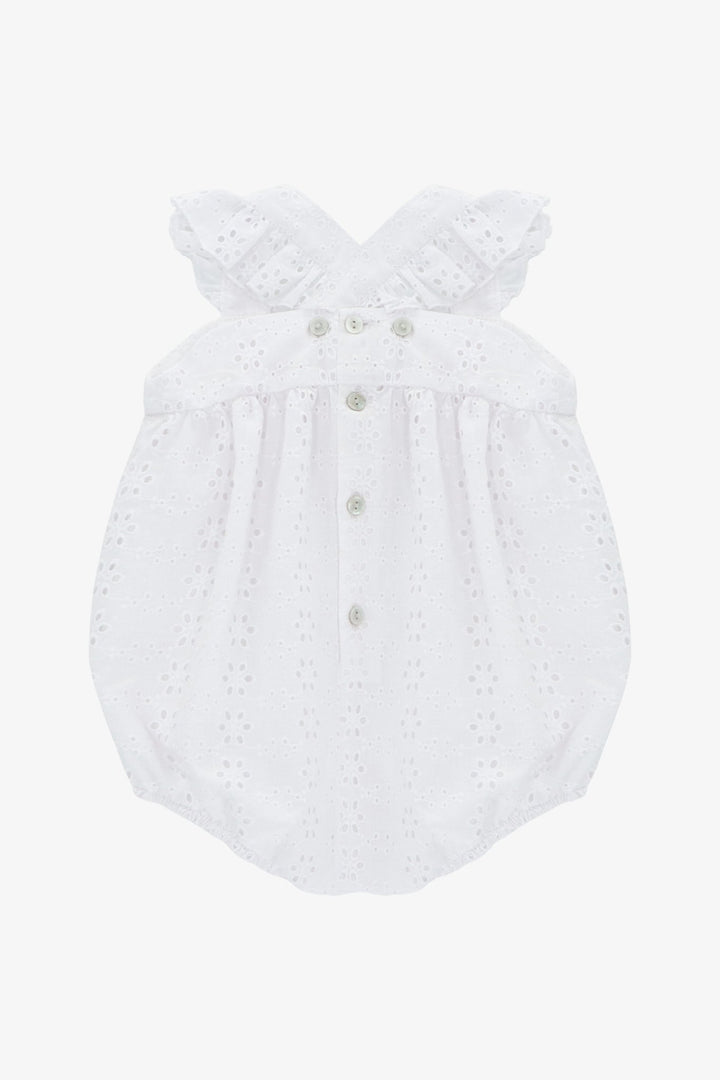 Martín Aranda "Isla" White Broderie Anglaise Shortie - Millie and John