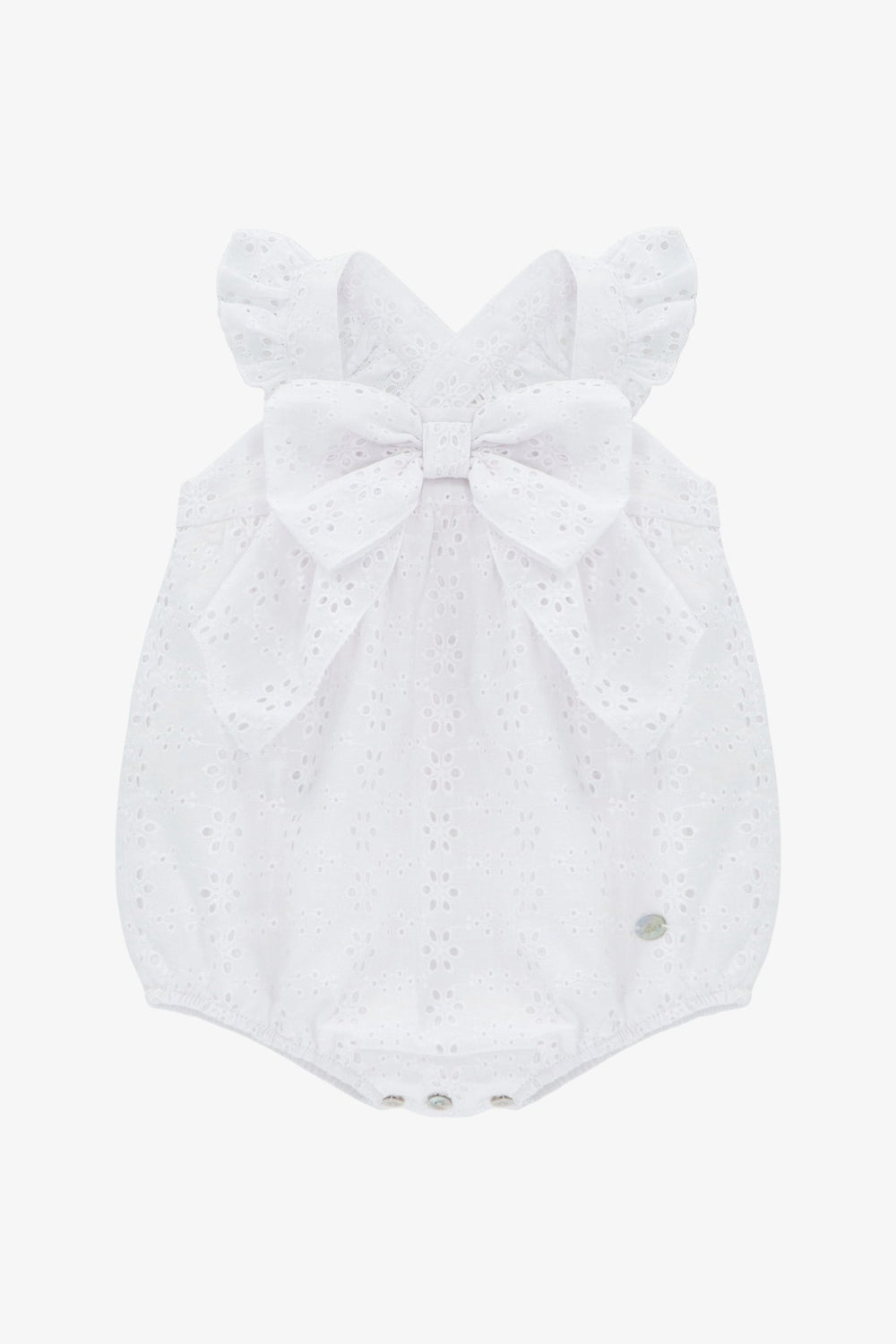 Martín Aranda "Isla" White Broderie Anglaise Shortie - Millie and John