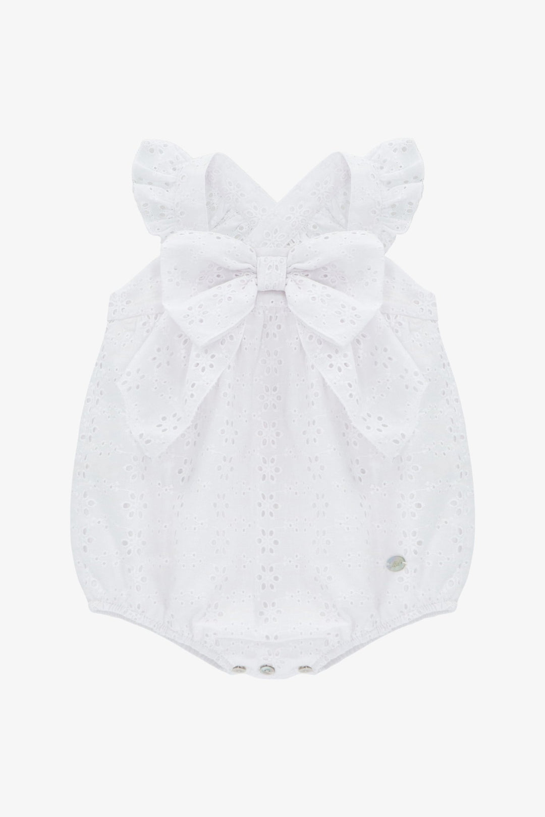 Martín Aranda "Isla" White Broderie Anglaise Shortie - Millie and John