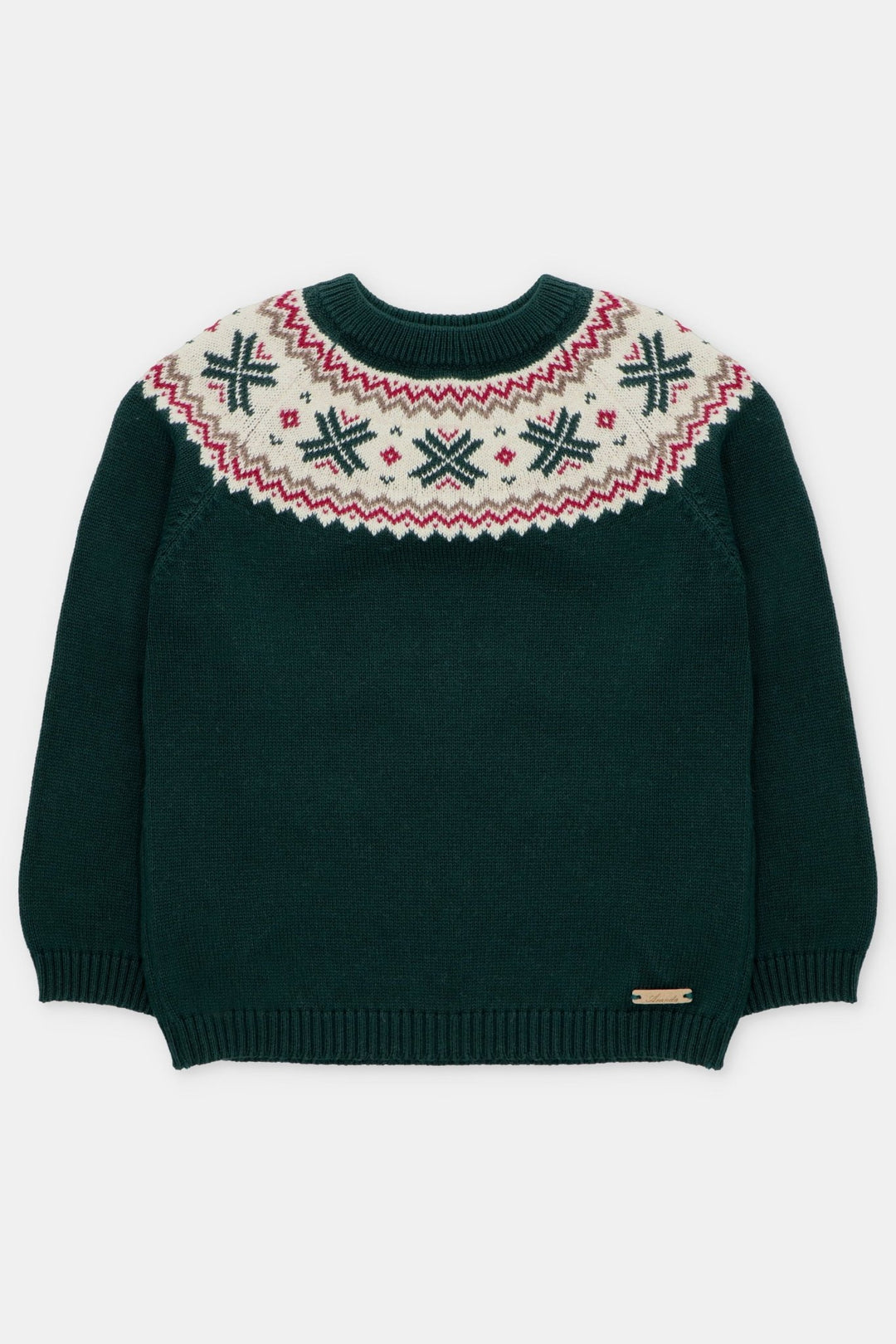 Martín Aranda "Jasper" Bottle Green Fair Isle Knitted Jumper - Millie and John