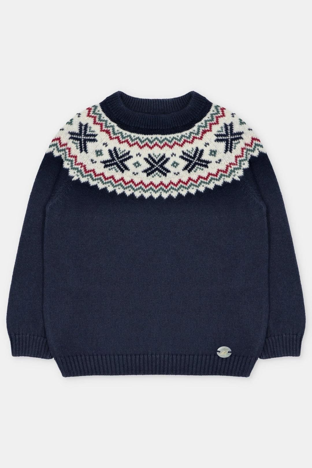 Martín Aranda "Jasper" Navy Fair Isle Knitted Jumper - Millie and John
