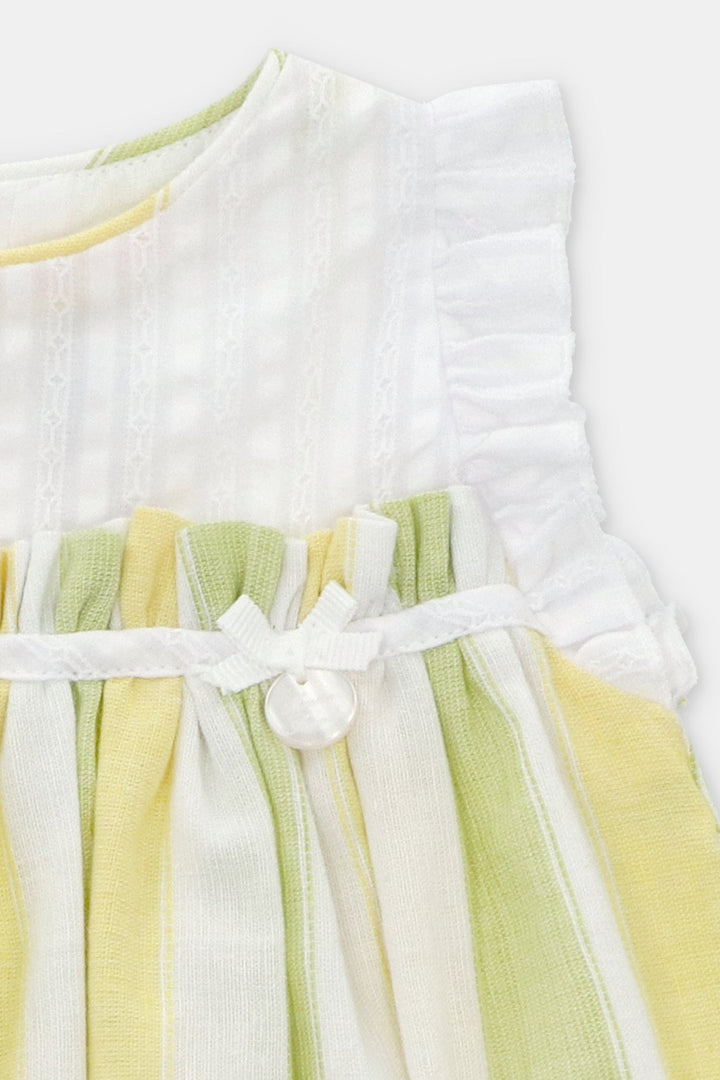 Martín Aranda "Larissa" Lemon & Lime Striped Dress & Bloomers - Millie and John