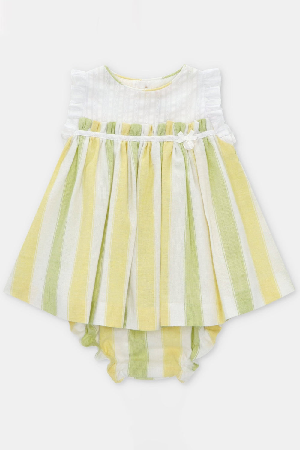 Martín Aranda "Larissa" Lemon & Lime Striped Dress & Bloomers - Millie and John