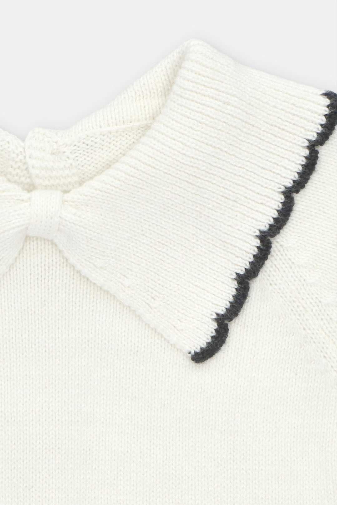 Martín Aranda “Laurie” Ivory &amp; Black Knitted Collar Shortie - Millie and John