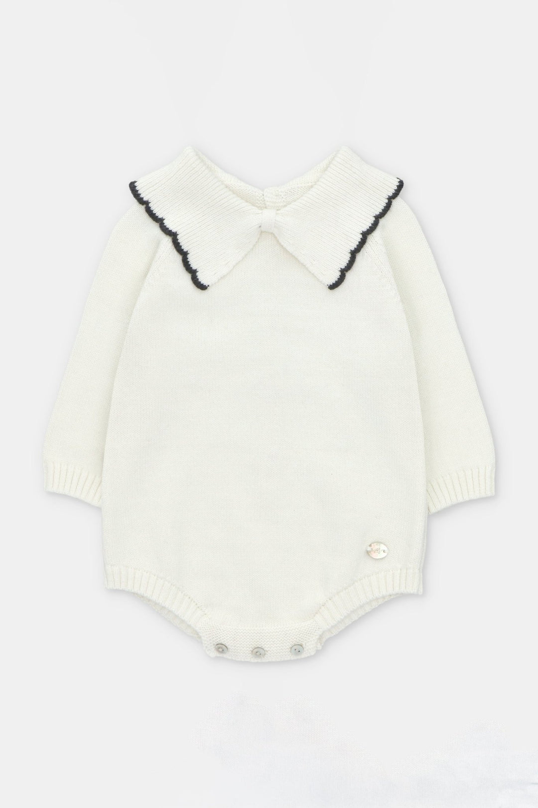 Martín Aranda “Laurie” Ivory &amp; Black Knitted Collar Shortie - Millie and John