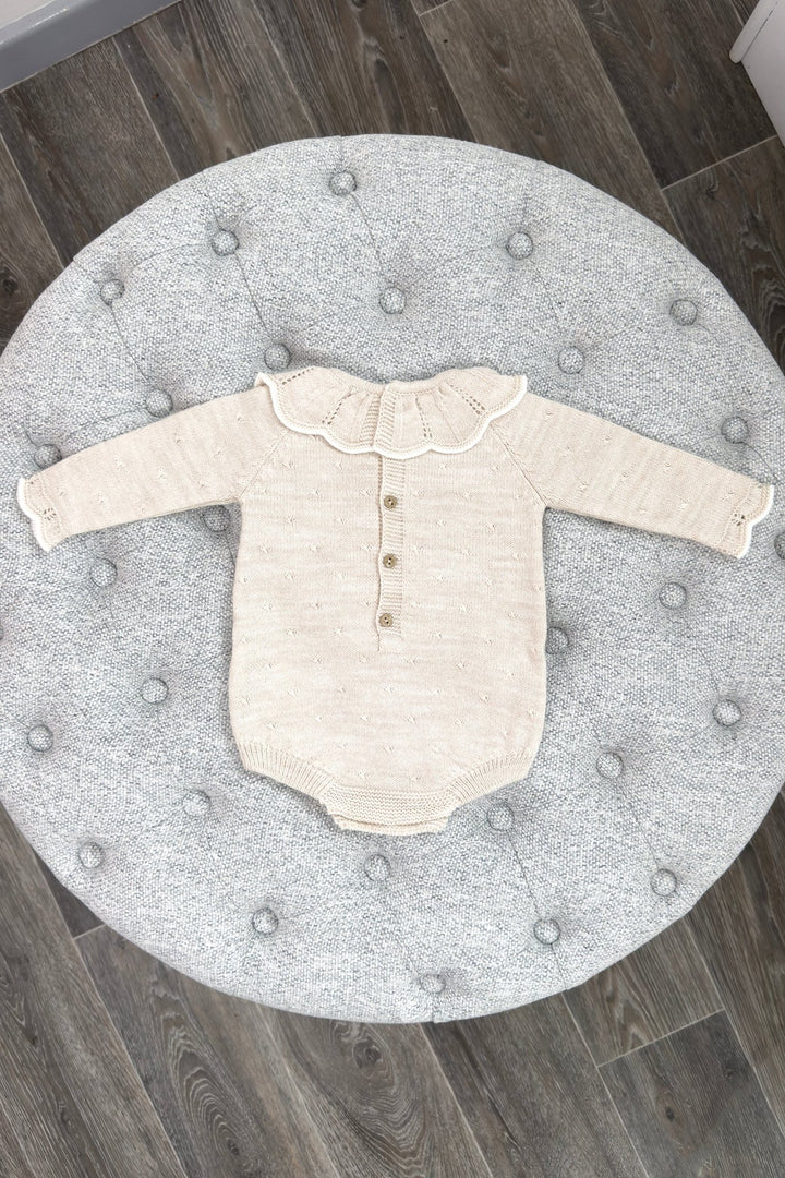 Martín Aranda "Lucero" Beige Knitted Shortie - Millie and John