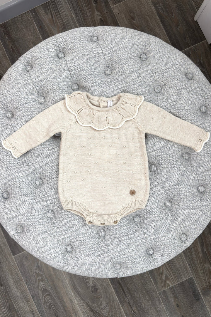 Martín Aranda "Lucero" Beige Knitted Shortie - Millie and John