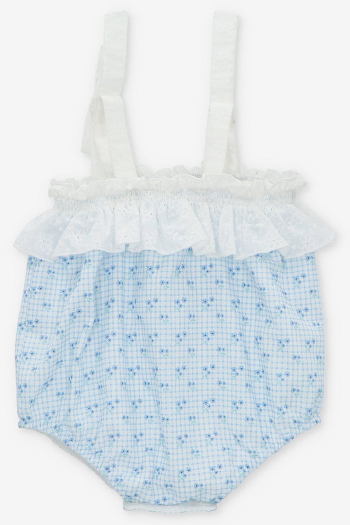 Martín Aranda "Lucia" Dusky Blue Floral Shortie - Millie and John