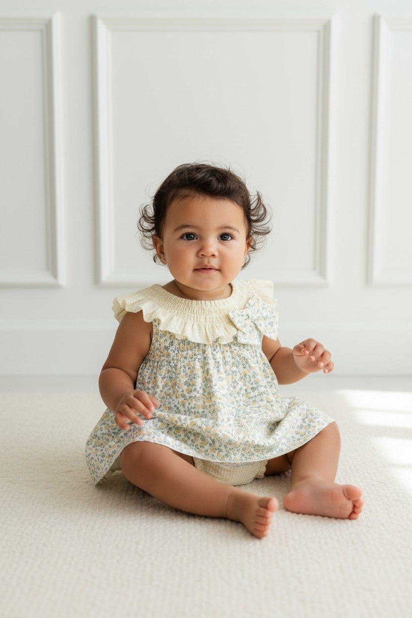 Martín Aranda "Lumi" Lemon Print Dress &amp; Bloomers - Millie and John