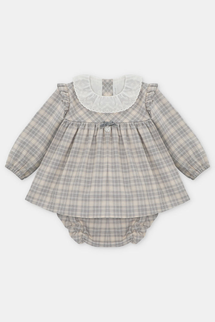 Martín Aranda "Maisie" Stone Tartan Dress & Bloomers - Millie and John