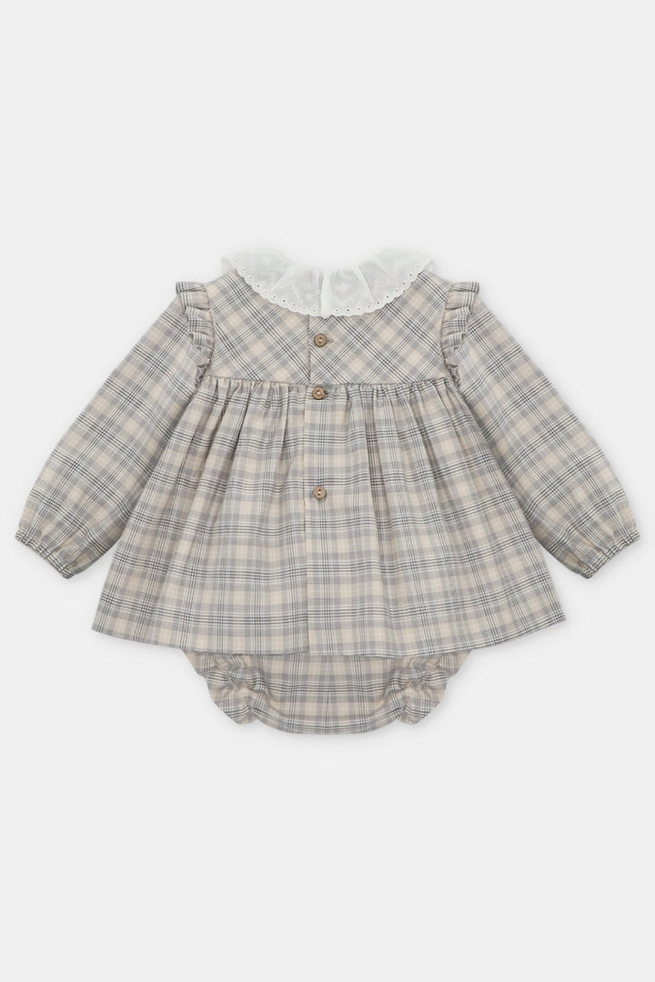 Martín Aranda "Maisie" Stone Tartan Dress & Bloomers - Millie and John