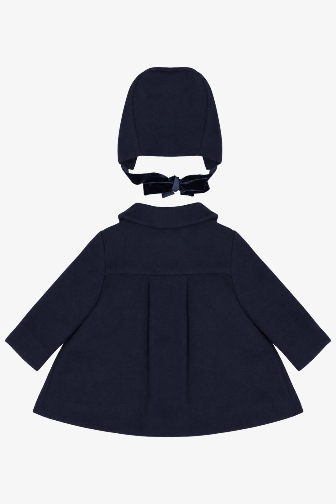 Martín Aranda Navy Felt Coat &amp; Bonnet Set - Millie and John