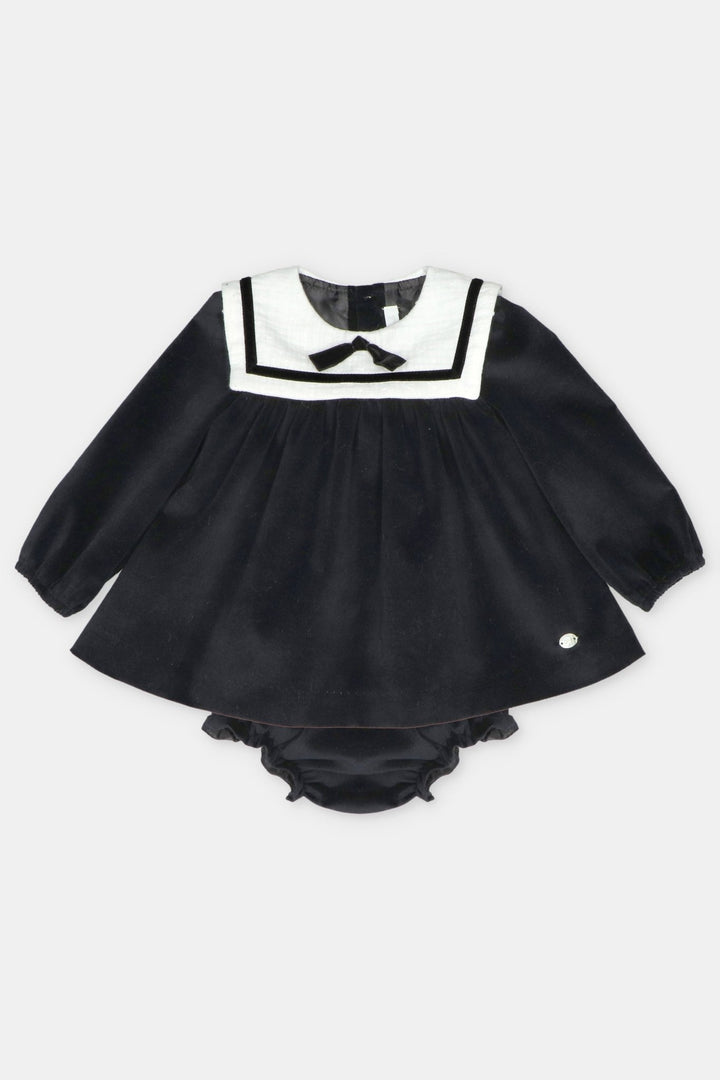 Martín Aranda “Nellie” Black Velvet Jesusito Dress &amp; Bloomers - Millie and John
