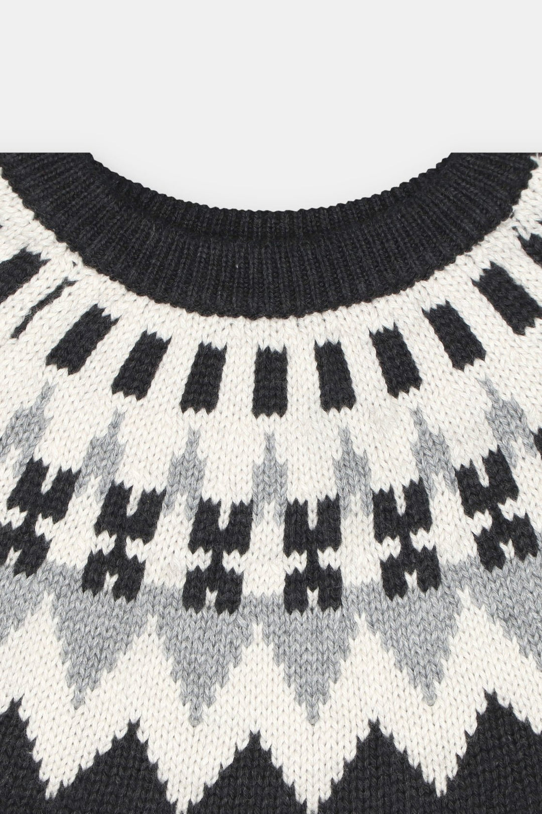 Martín Aranda "Nico" Black Fair Isle Knit Jumper - Millie and John